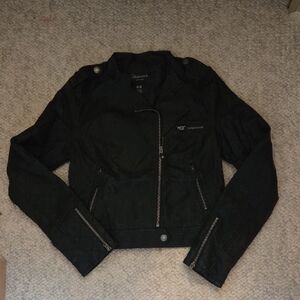 Aeropostale Black Leather Jacket